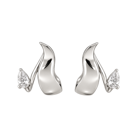 Aurel Mega White Gold Huggies