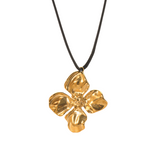 Marigold Black Leather Necklace