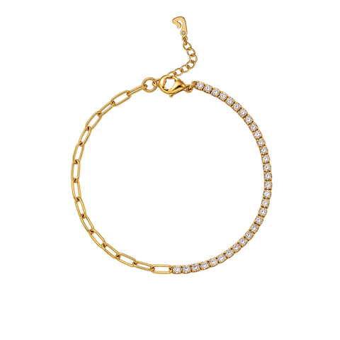Halo Link Bracelet Gold