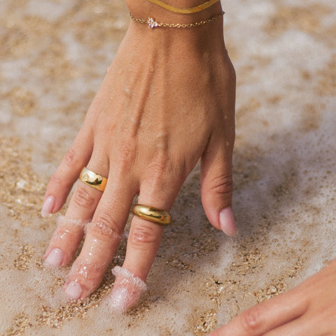 Gold Slim Dome Ring