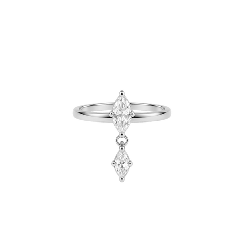 Lenora Marquise Silver Ring