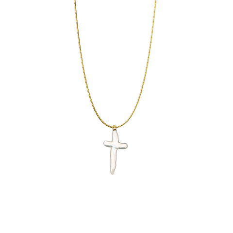 Pearl Cross Necklace