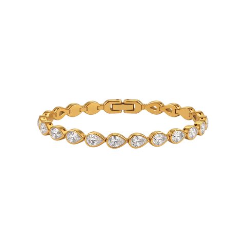 Rivière Pear Gold Tennis Bracelet