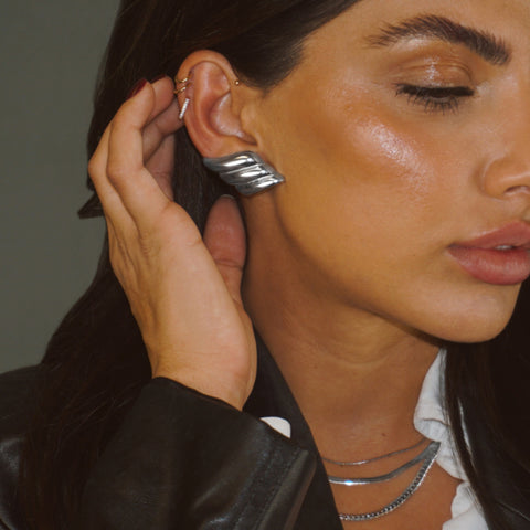 Silver Sleek Seraph Earrings SAMPLE SALE
