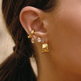 Sola Sculpted Hoops Gold