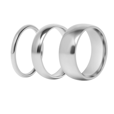 Silver Solid Dome Band Ring