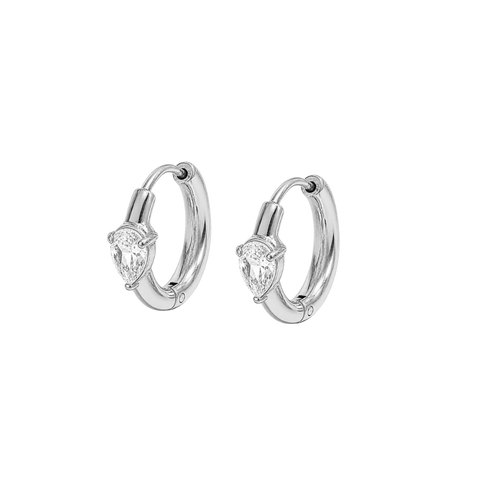 Sundown Silver Hoops