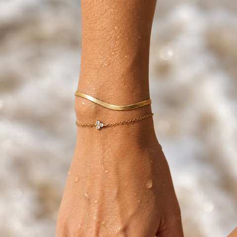 Lotus Herringbone Bracelet Set
