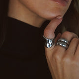 Silver Slim Dome Ring