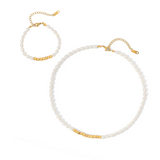 Lucky Pearls + Gold Beaded Set