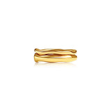 Gold Double Stacked Irregular Rings