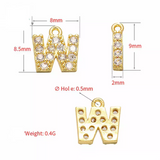 Pave Initial Charm Paperclip Necklace