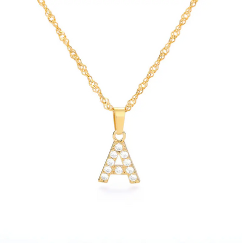 Pavé Glow Initial Necklace SAMPLE SALE