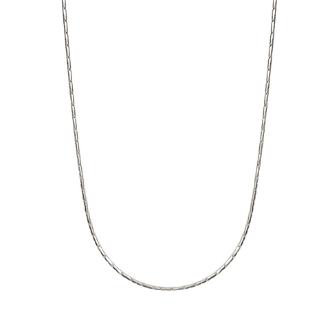 Minimalist Thin Chain Necklace - Silver