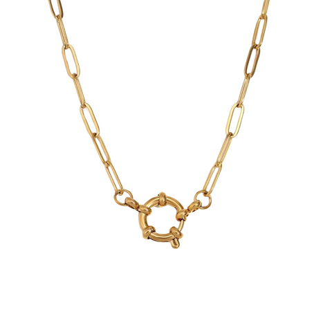 Paperclip Spring Clasp Necklace