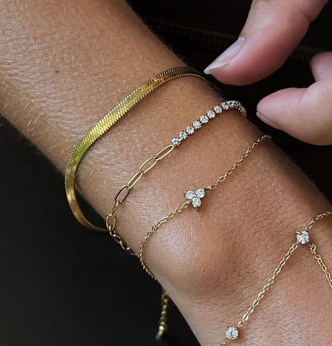 Halo Link Bracelet Gold