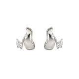 Aurel Petite Silver Huggies