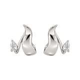 Aurel Mega White Gold Huggies