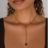 Paperclip Black Pearl Necklace