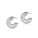 Bold Silver Hoop Earrings