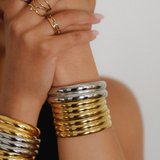 Silver Double Cuff Bracelet