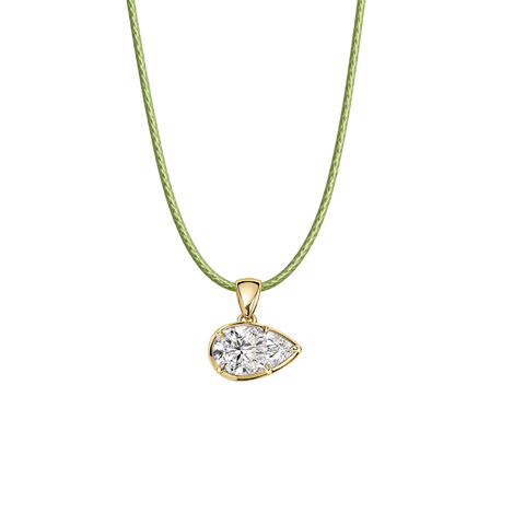 East-West Pear Cord Necklace