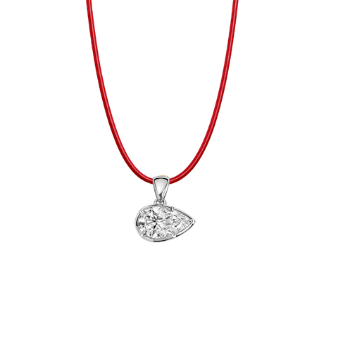 East-West Pear Cord Necklace