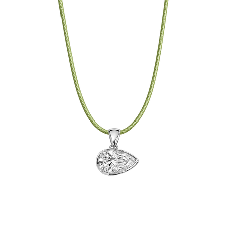 East-West Pear Cord Necklace