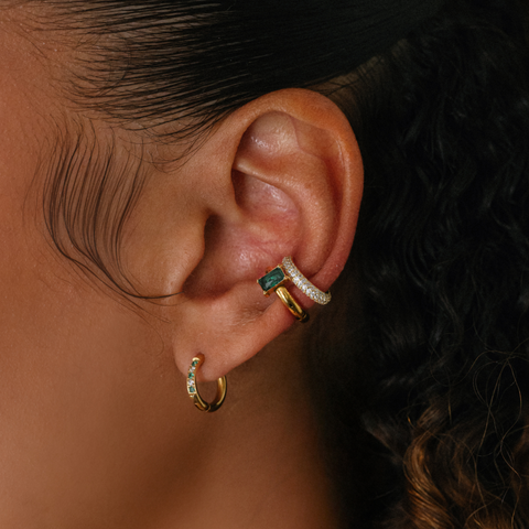 Emerald Ear Cuff