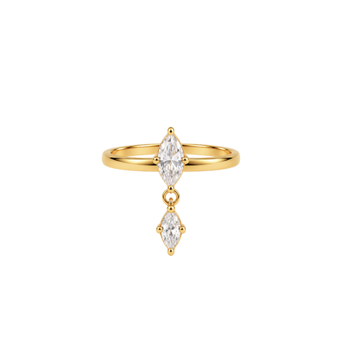 Lenora Marquise Gold Ring