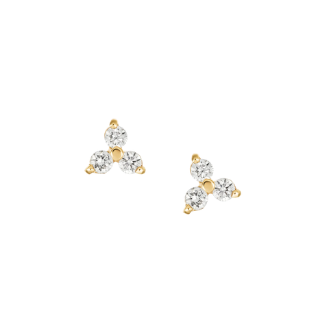 Mini Lotus Flat Back Earrings