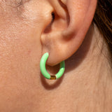 Enamel Hoop Earrings