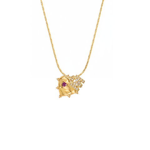 Initial Rein Heart Necklace