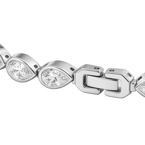 Rivière Pear Silver Tennis Bracelet