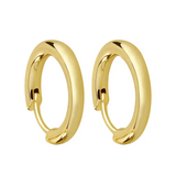 gold stainless steel waterproof huggies earrings