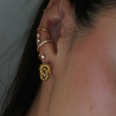 Infinity Pave Pendant Earrings