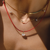 East-West Pear Cord Necklace