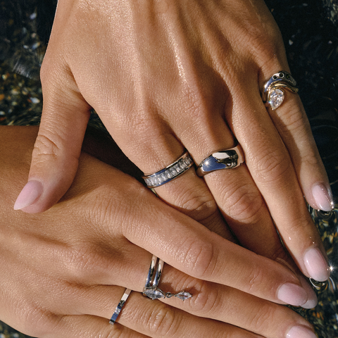 Baguette Brillio Silver Ring