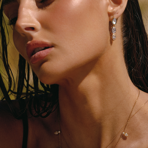 Séraphine Drop Gold Earrings