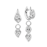 Séraphine Drop White Gold Earrings