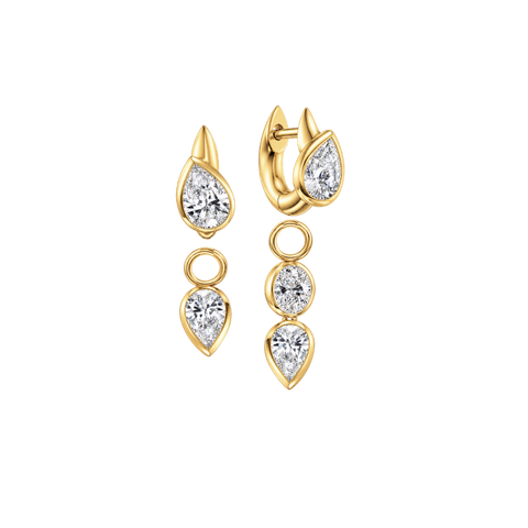 Séraphine Drop Solid Gold Earrings
