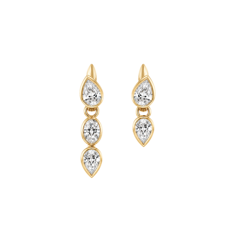 Séraphine Drop Solid Gold Earrings