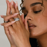 Silver Baguette Brillio Ring Set
