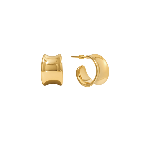 Sola Sculpted Hoops Gold