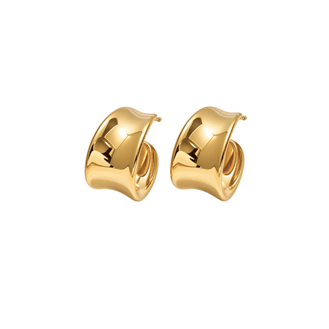 Sola Sculpted Hoops Gold