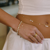 Rivière Pear Gold Tennis Bracelet