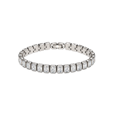 Vela Baguette Silver Tennis Bracelet