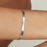 Silver Thessa Herringbone Bracelet