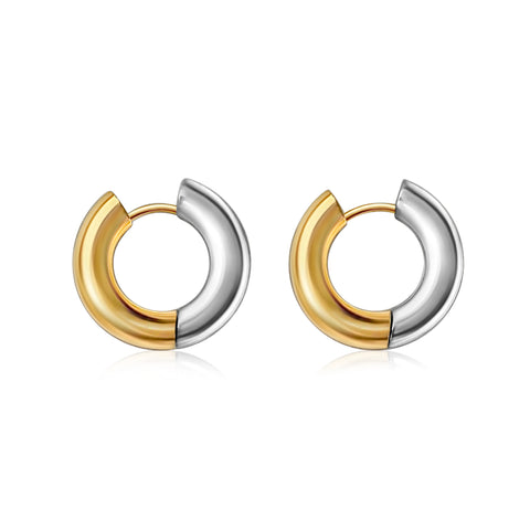 Two Tone Hoop Earrings